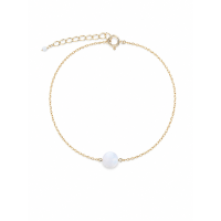 Bracelet perle nacre blanche et chaîne gold filled BRNACF0066G