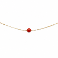 Collier avec sa perle de corail rouge COCORF0052G