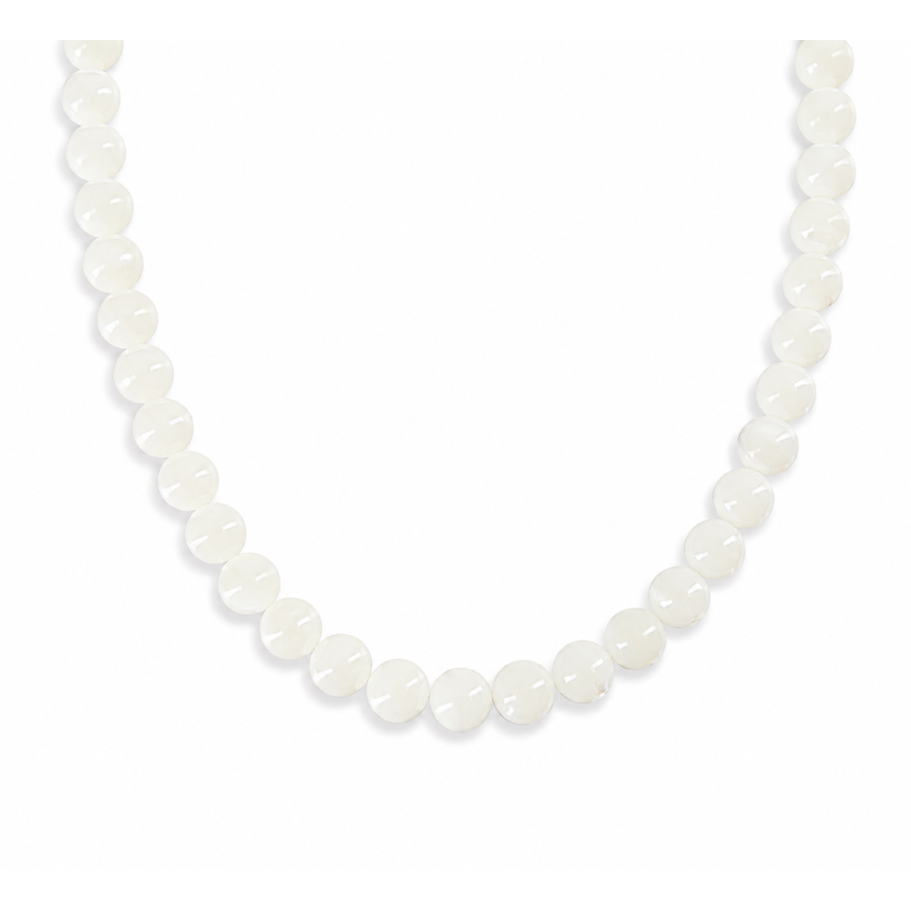 Collier en perles de nacre blanche CONACF0018A