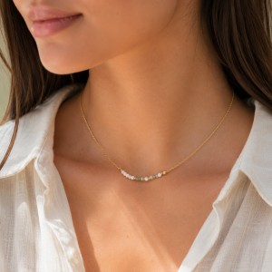 Collier en perles de nacre et agate CONACF0011G