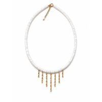 Collier en nacre blanche et pampilles  CONACF0074G