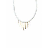 Collier en nacre blanche et pampilles  CONACF0074G