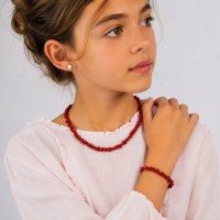 Bracelet en corail brut BRCORENF0023A