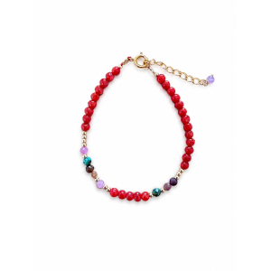 Bracelet en corail rouge,...