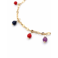 Collier pampilles, corail rouge et rubis-saphir COCORF0095G