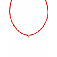 Collier Corail Rouge & Breloque Goutte COCORF0098G