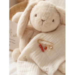 Broche de naissance en corail corse BROCOREF001G