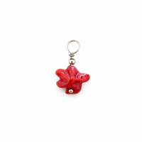 Pendentif étoile en corail rouge PDCORENF0013V