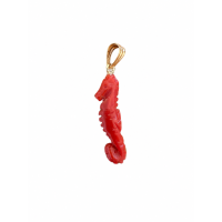 Pendentif hippocampe en corail rouge PDCORF0034O