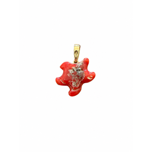 Pendentif étoile de mer en corail rouge PDCORF0038O