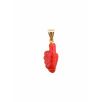 Pendentif Corse en corail rouge, en or PDCORF0039O