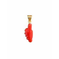 Pendentif Corse en corail rouge, en or PDCORF0039O