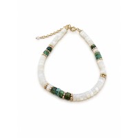 Bracelet en nacre & turquoise africaine – Gold Filled BRNACF0072G