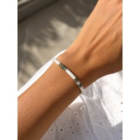 Bracelet en nacre & turquoise africaine – Gold Filled BRNACF0072G