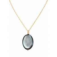 Collier en nacre grise & Gold Filled  CONACF0076G