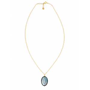 Collier en nacre grise & Gold Filled  CONACF0076G