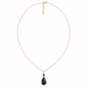 Collier en nacre grise et agate mousse CONACF0077G