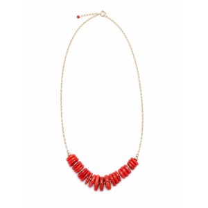 Collier en corail rouge, éclat naturel COCORF0100G