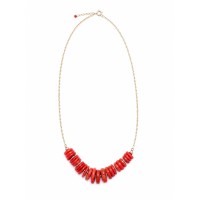 Collier en corail rouge, éclat naturel COCORF0100G