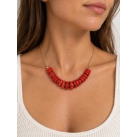 Collier en corail rouge, éclat naturel COCORF0100G