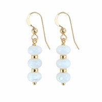 Boucles d'oreilles en rondelles de nacre BONACF007G