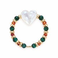 Bague et son cœur en nacre BANACF0020G
