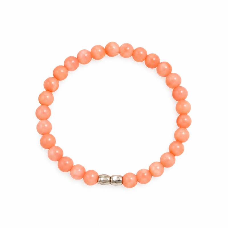 Bague en corail rose BACORFROS009A