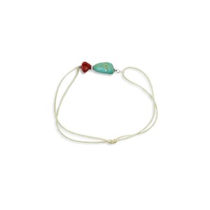Bracelet corail et turquoise BRCORFT0012V