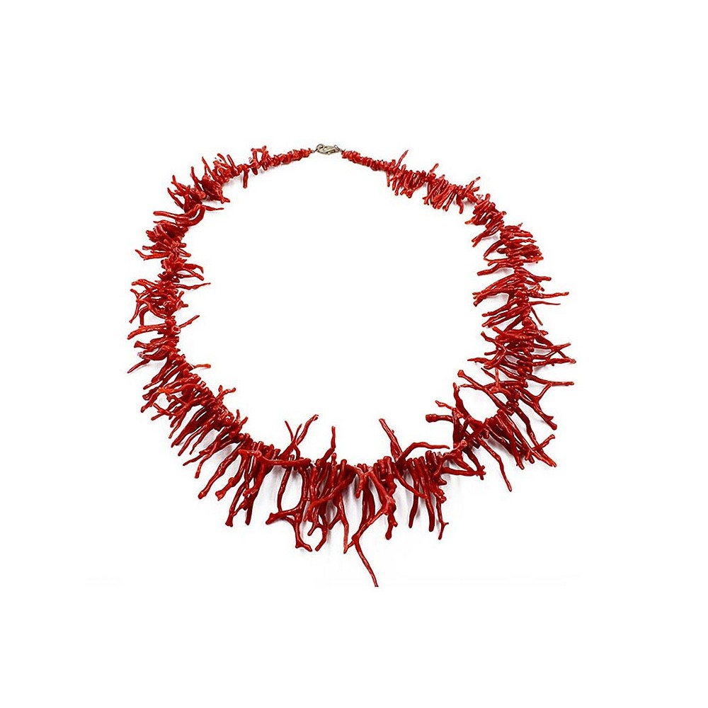 Collier branches de corail rouge  COCORF0017V