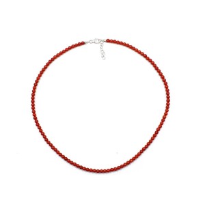 Collier en perles de corail rouge COCORF0025A