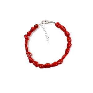 Bracelet corail rouge pour femme BRCORF0002A