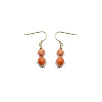 Boucles d'oreilles et ses perles de corail rose BACORROSF0017V