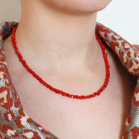 Collier corail rouge COLCORF0001A