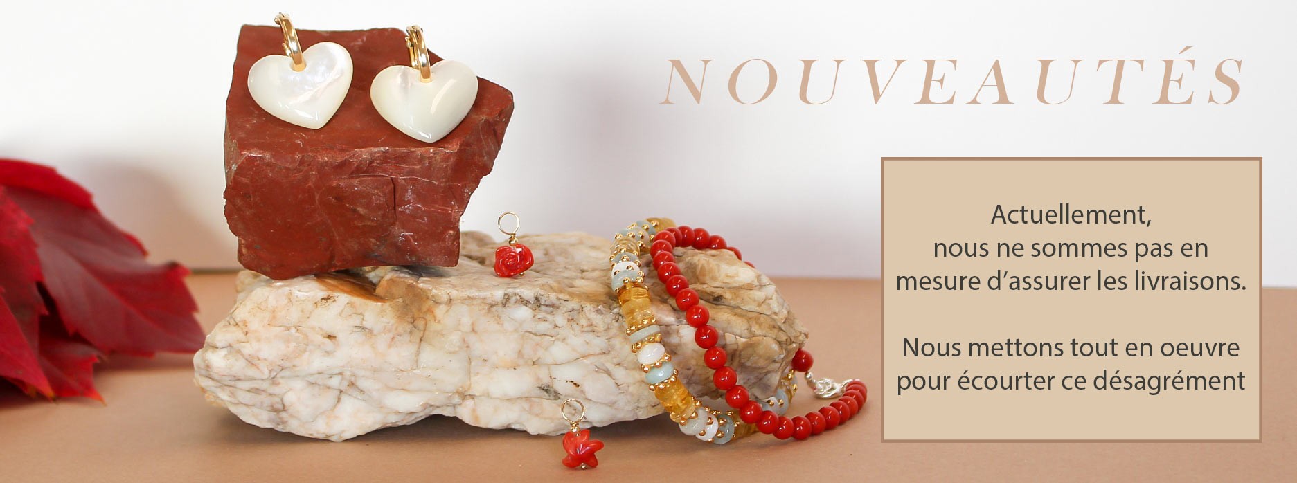 Bijoux en corail et nacre, les nouveautés